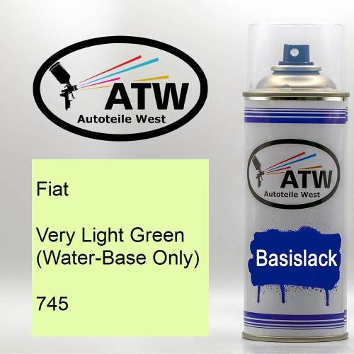 Fiat, Very Light Green (Water-Base Only), 745: 400ml Sprühdose, von ATW Autoteile West.